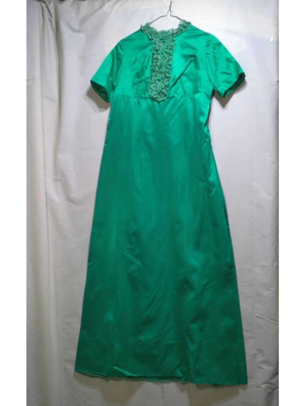 Vintage Gown Dress Party Formal Holiday Theatre Cosplay Green Small